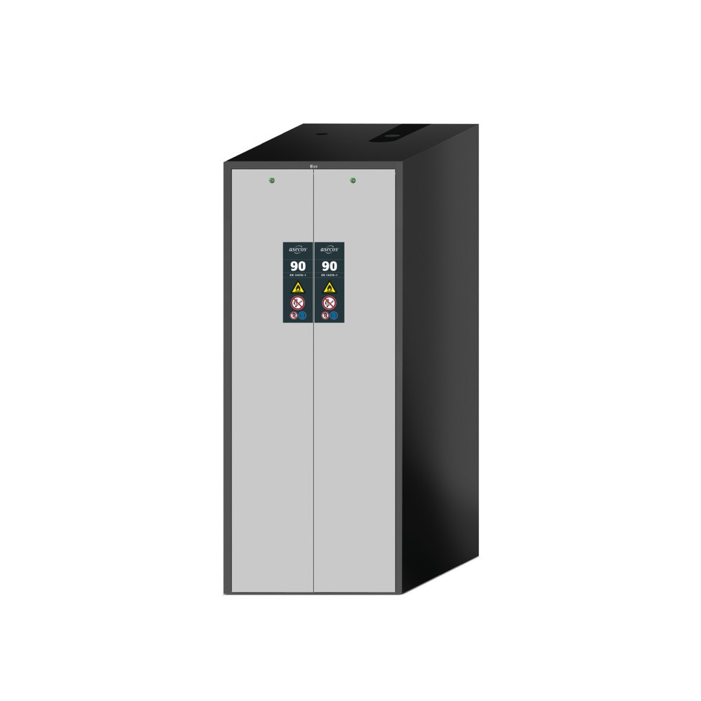 Produktabbildung: asecos® Umweltschrank V-MOVE-90, HxBxT 1.966 x 819 x 860 mm, anthrazit/lichtgrau