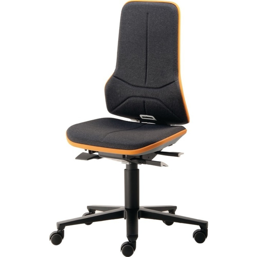 Produktabbildung: bimos Arbeitsdrehstuhl Neon, ohne Polsterelement grau, Rollen, 450-620 mm Permanentkontakt