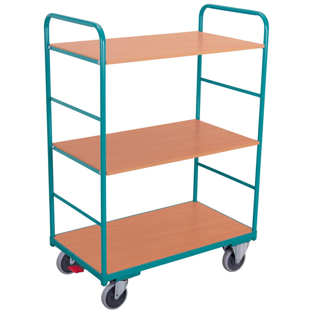 Illustration du produit: Chariot à étages Ameise®, capacité de charge de 250 kg, ouvert de tous les côtés, 3 tablettes de 1 000 x 700 mm