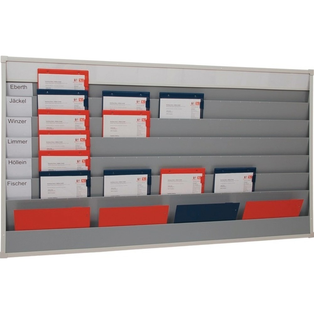 Illustration du produit: EICHNER Planungstafel, 6 Schienen, H900xB1580xT78 mm, grau