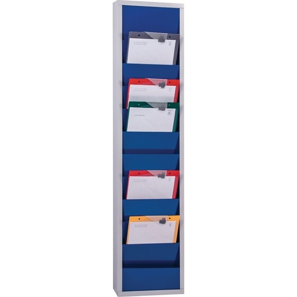 Illustration du produit: EICHNER Werkstattplaner, ultramarinblau, RAL 5002, H1278xB315xT74 mm, 1-reihig