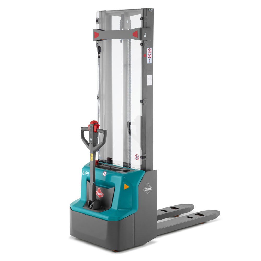 Illustration du produit: Gerbeur électrique Ameise® PSE 1.2, mât télescopique double, hauteur de levée 2 900 mm, capacité de charge 1 200 kg