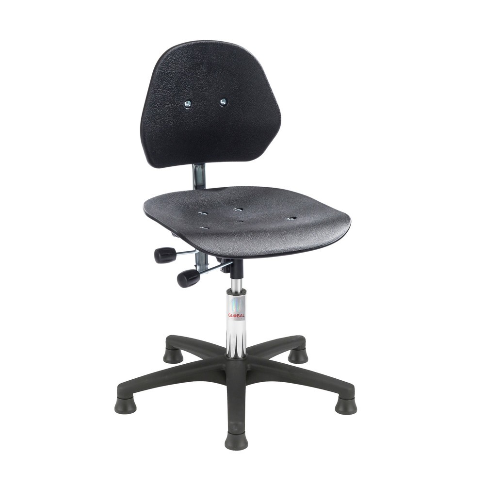 Produktabbildung: Global Stole A/S Arbeitsdrehstuhl Solid, Sitzhöhe 430-560 mm, Bodengleiter, Kunststoffbasis