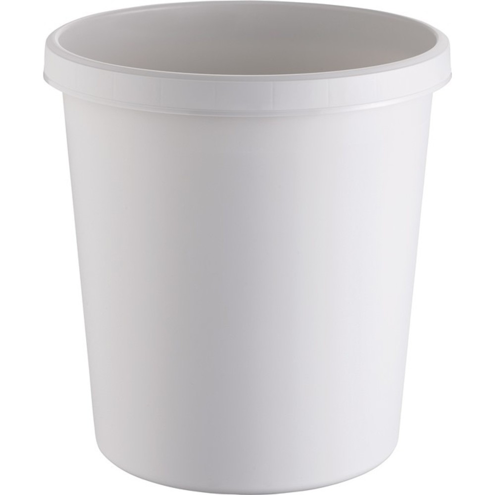 Illustration du produit: helit Papierkorb, Kunststoff, 18 l H331xØ315 mm mit Griffrand, lichtgrau