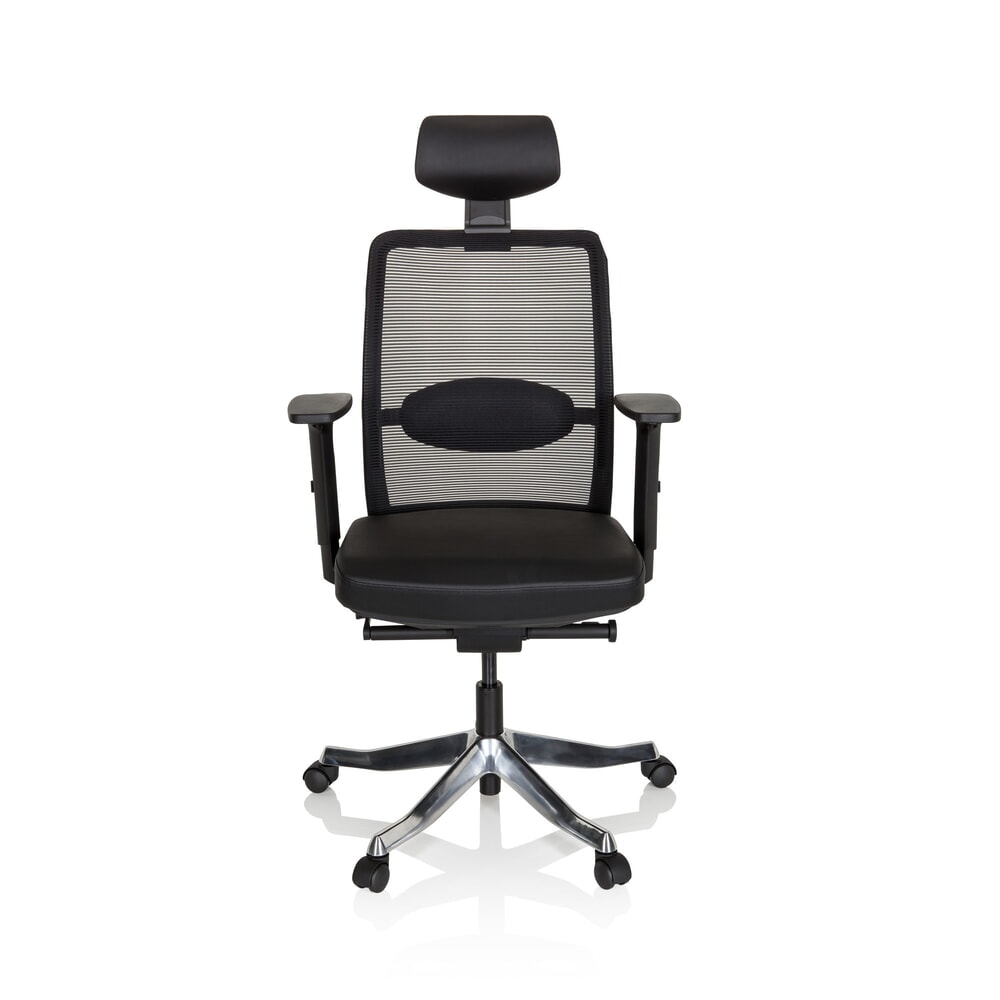 Illustration du produit: hjh OFFICE Bürostuhl / Drehstuhl SENATOR PRO Leder, Netzstoff, schwarz