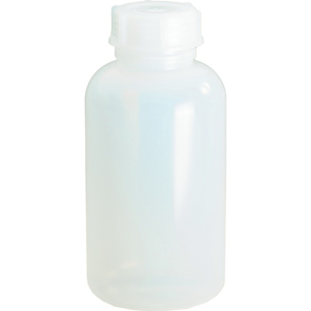 Illustration du produit: HÜNERSDORFF Weithalsflasche, Polyethylen (LDPE) naturfarben, Gesamthöhe 247 mm Gesamt-Ø 120 mm, Inhalt 2000 ml, Einfüllöffnung-Ø 50 mm
