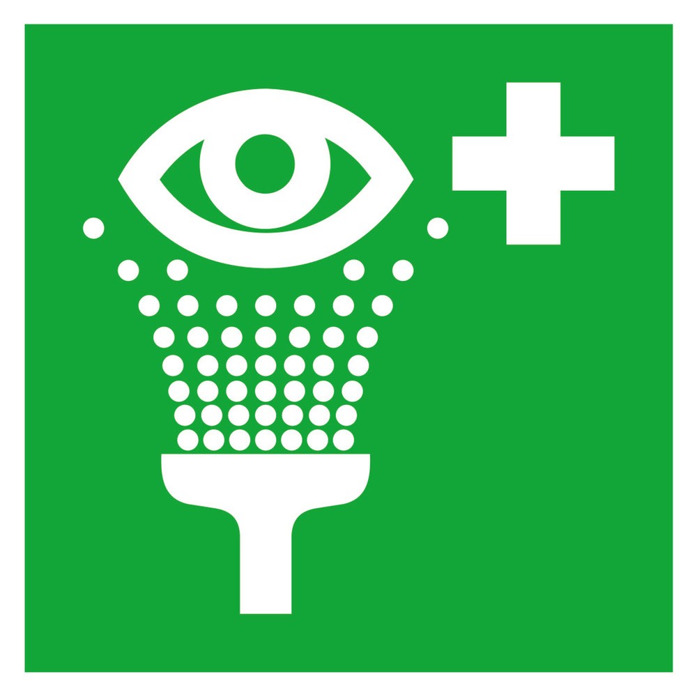 Illustration du produit: Douche oculaire d’urgence, Hxl 200 x 200 mm, film HI
