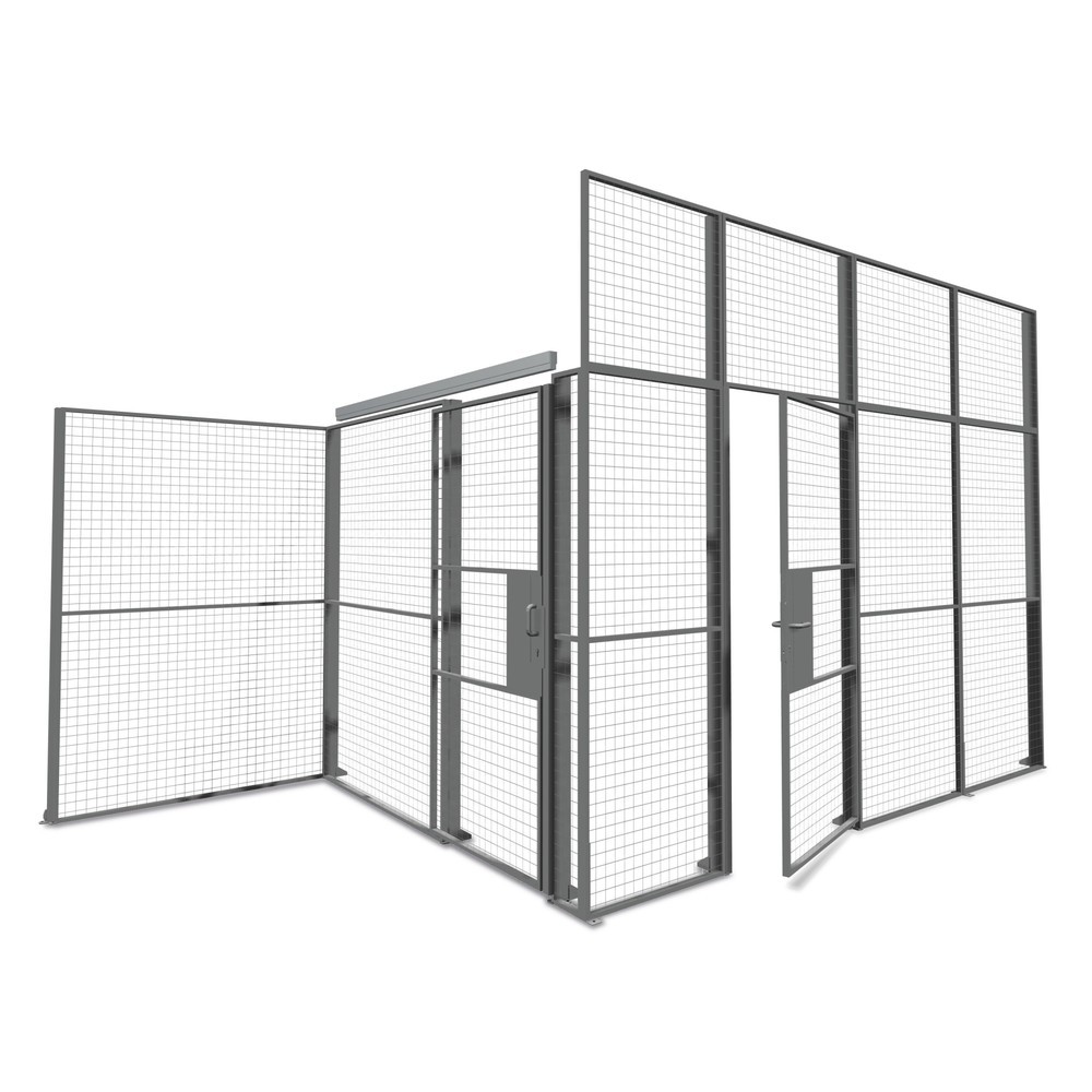 Illustration du produit: Porte coulissante pour système de cloisons de séparation TROAX®, largeur 2 800 mm, serrure à cylindre