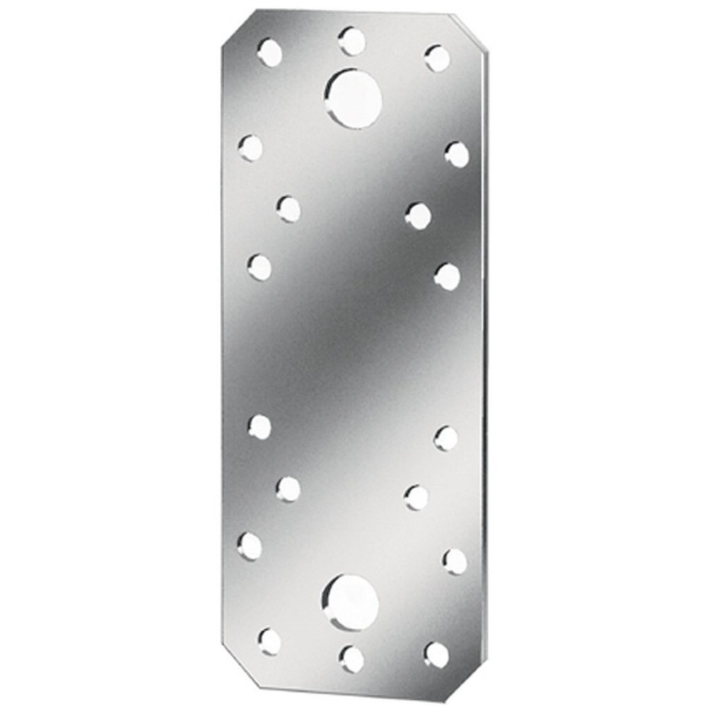 Produktabbildung: VORMANN Flachverbinder, Stahl roh sendzimirverzinkt, Länge 136 mm Breite 55 mm Stärke 2,5 mm